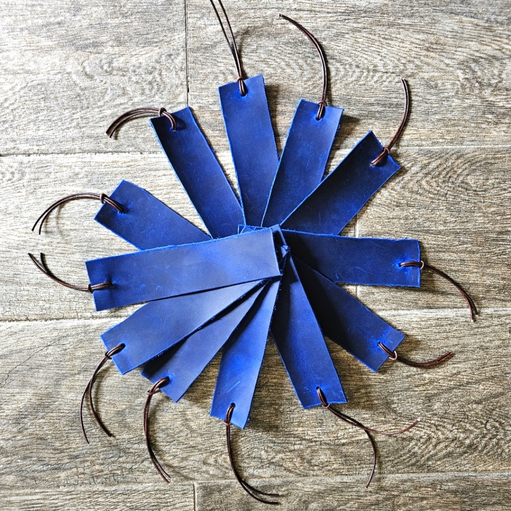 Handmade leather bookmark